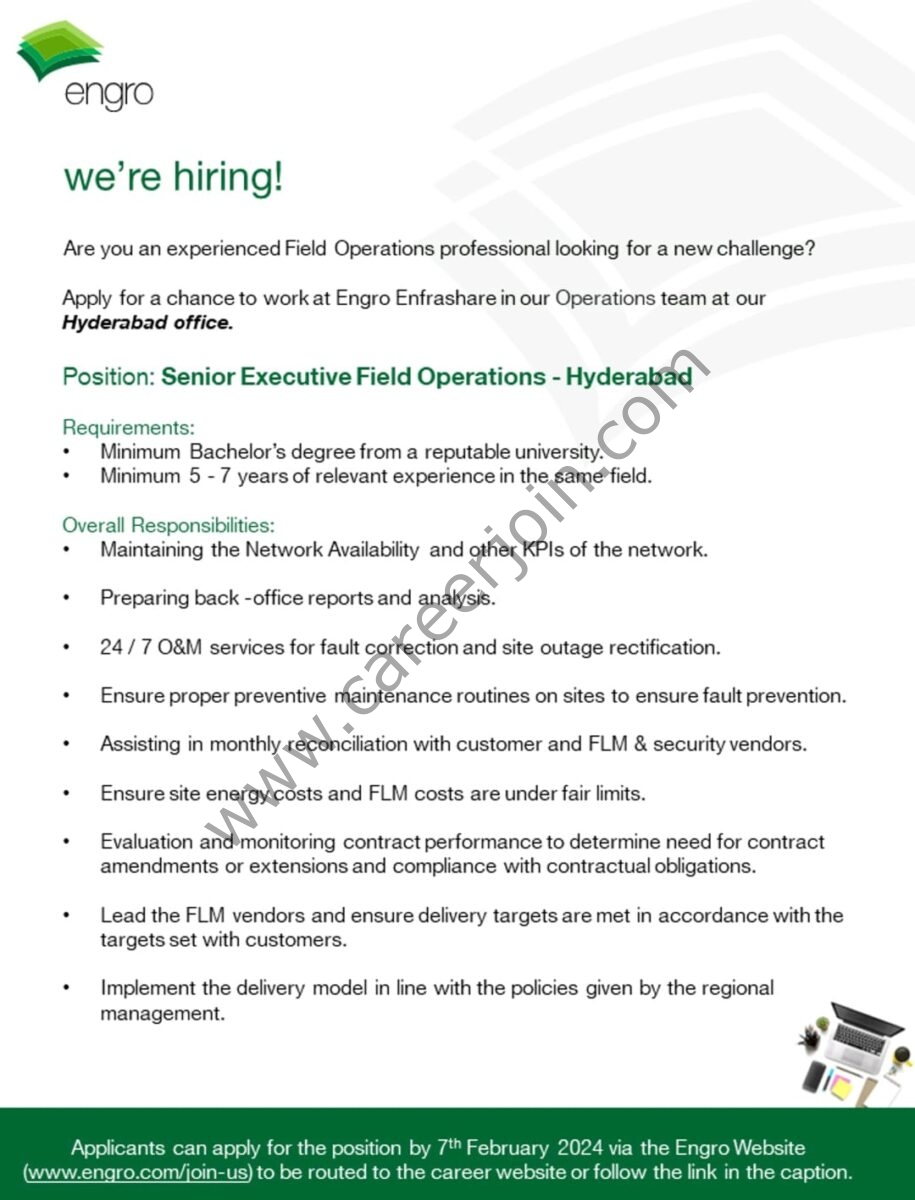 Engro Corporation Limited Jobs February 2024 1