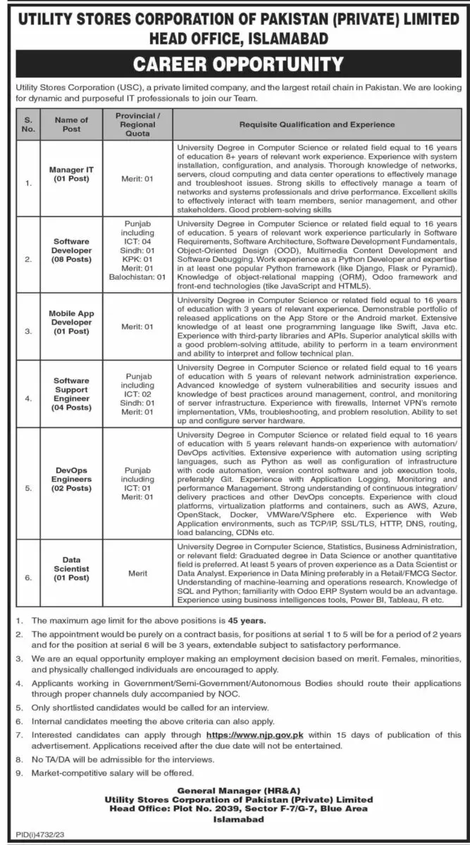 Utility Stores Corporation Jobs 11 February 2024 Dawn 1