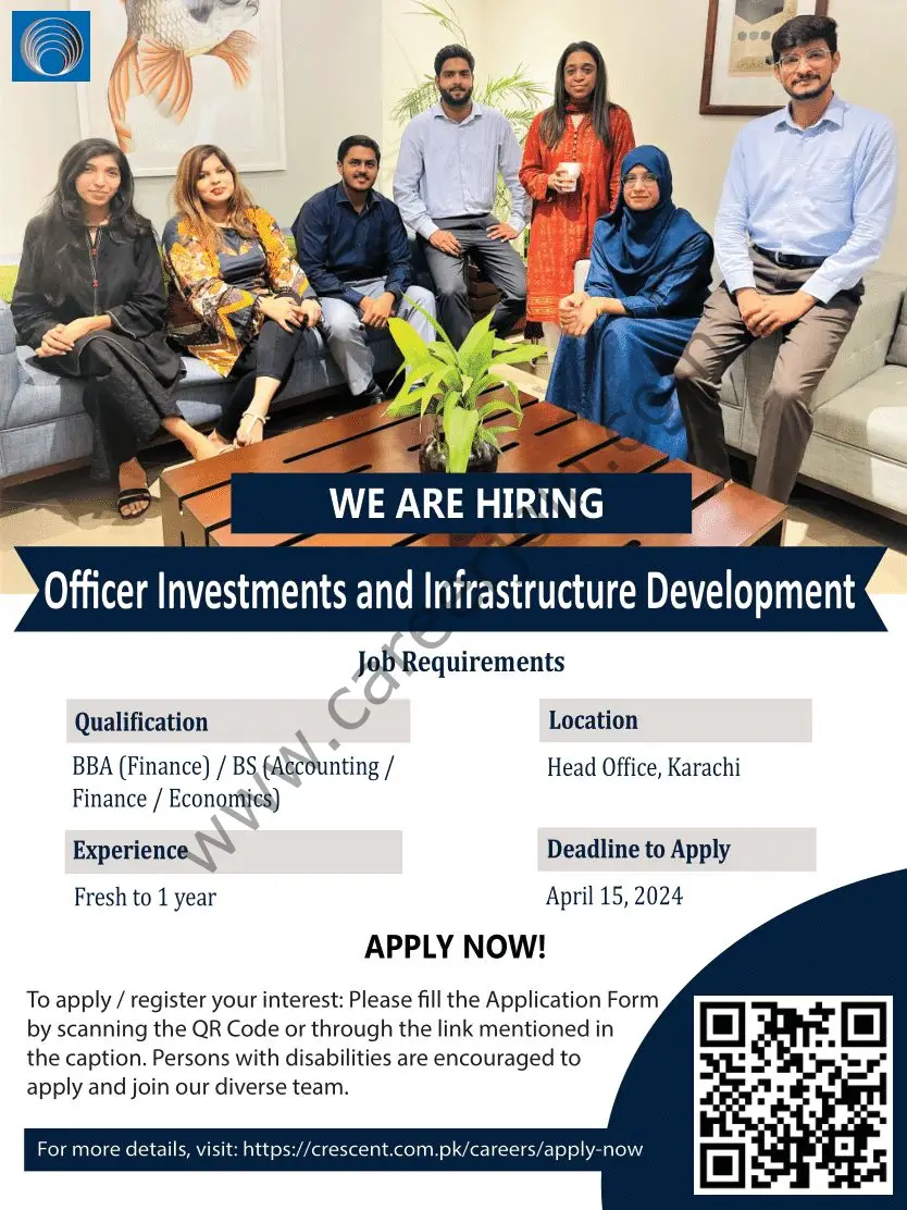 Crescent Steel & Allied Products Limited Jobs Officer Investments and Infrastructure Development 1