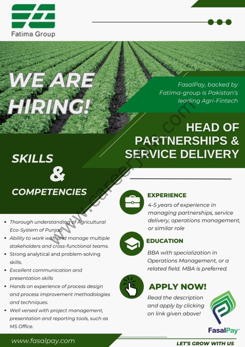 Fasal Pay Jobs Head of Partnerships & Service Delivery 1