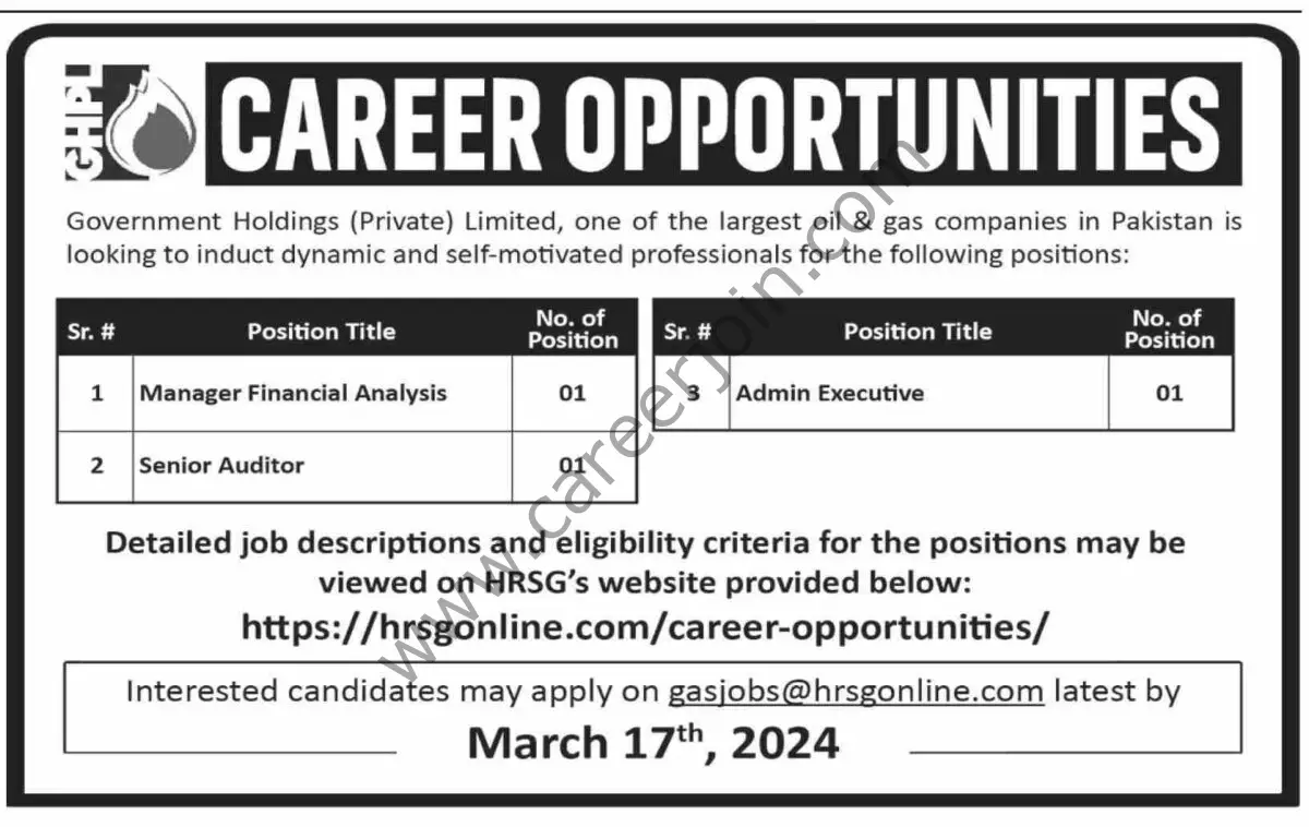 Government Holdings Pvt Ltd Jobs 03 March 2024 Dawn 1