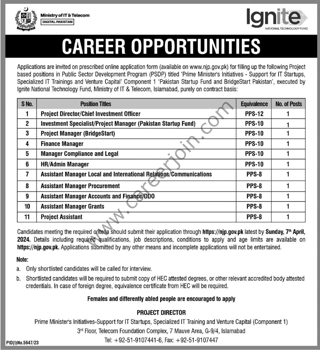 Ignite National Technology Fund Jobs 21 March 2024 Dawn 1