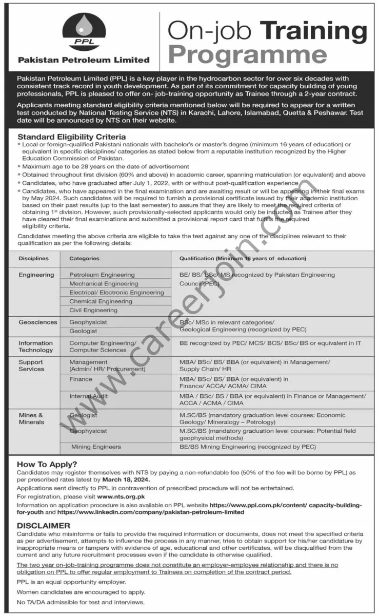 Pakistan Petroleum Ltd PPL Jobs 03 March 2024 Dawn 1