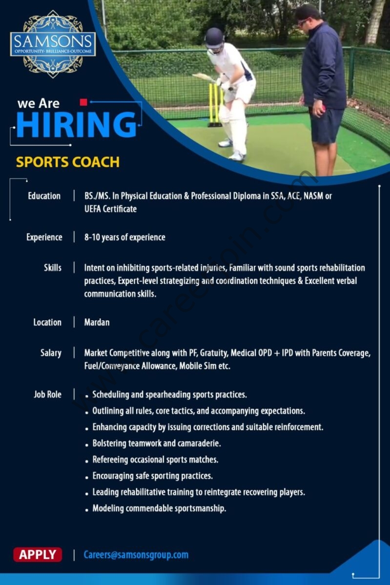 Samsons Group Of Companies Jobs Sports Coach 1