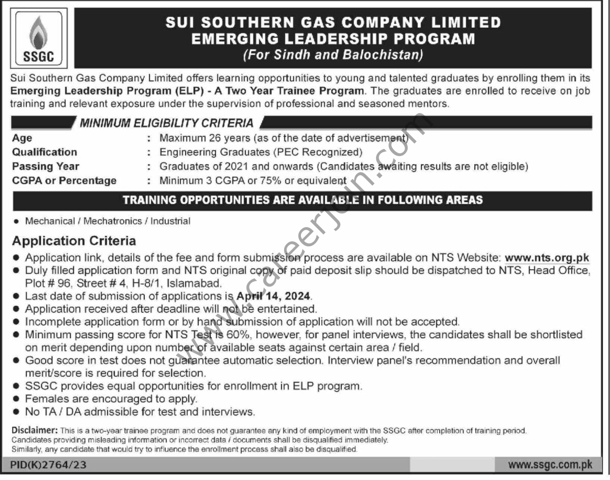 Sui Southern Gas Co Ltd SSGC Jobs 31 March 2024 Dawn 1