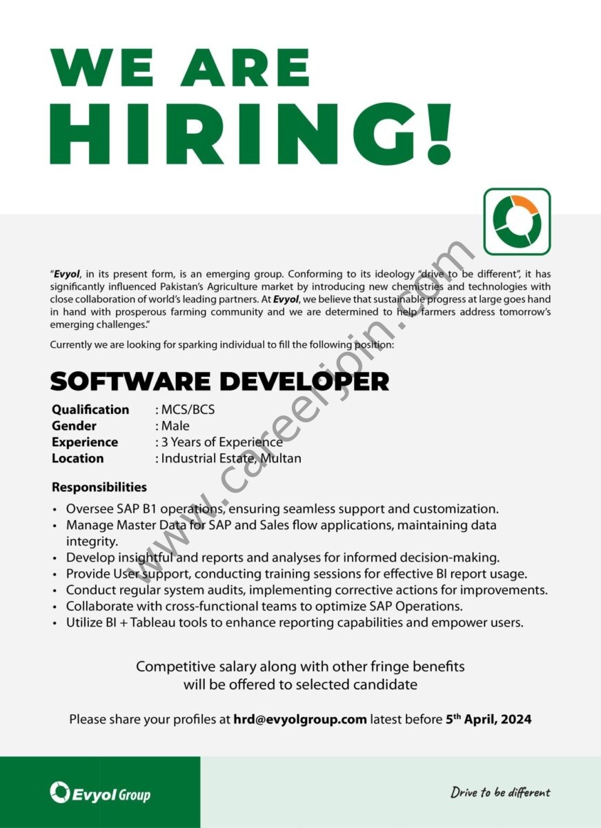 Evyol Pakistan Jobs Software Developer 1