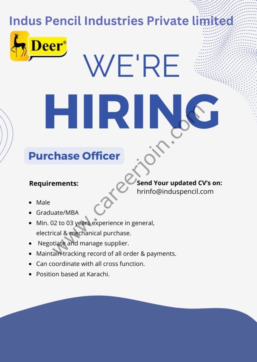 Indus Pencil Industries Pvt Ltd Jobs Purchase Officer 1