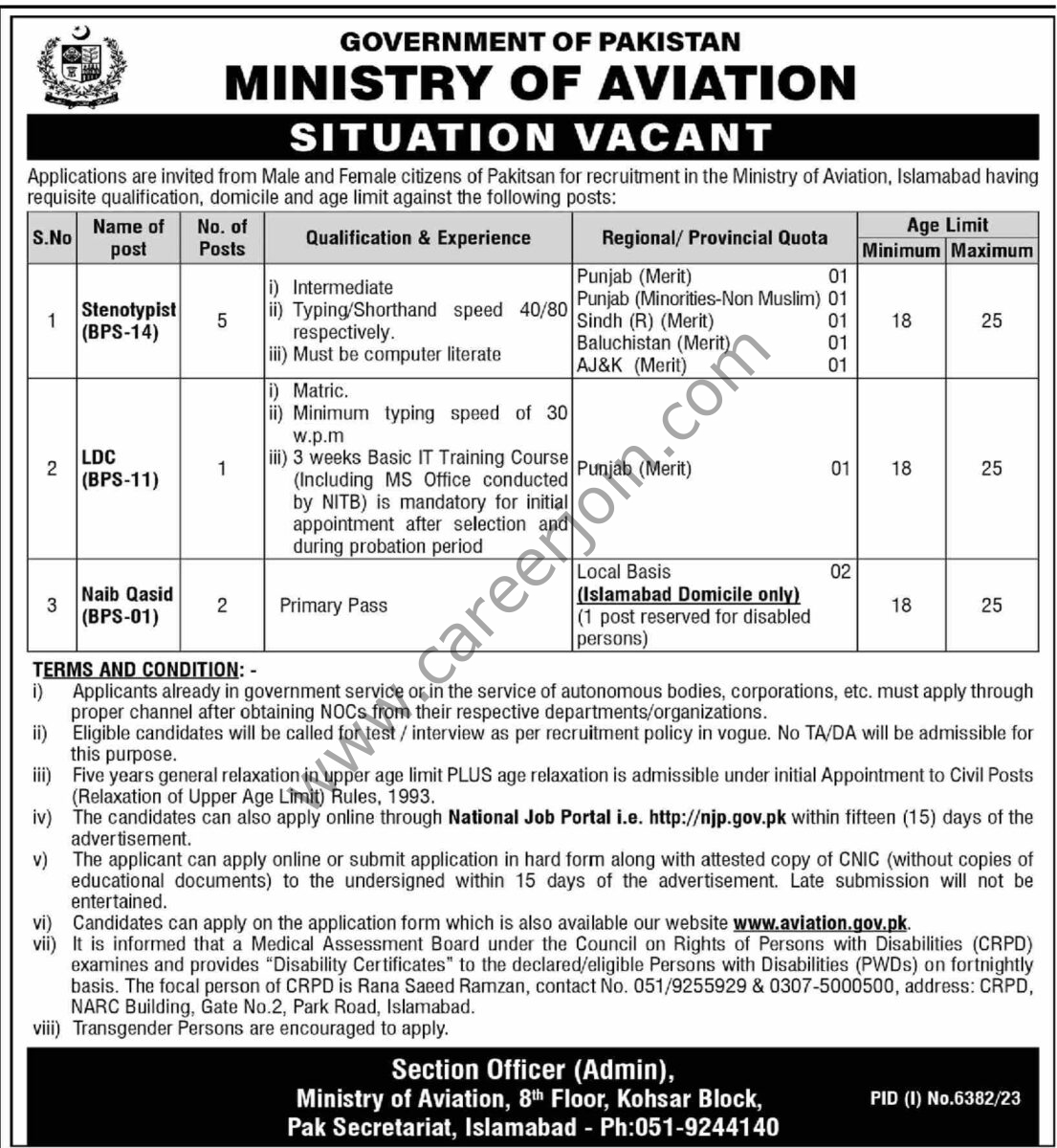 Ministry of Aviation Jobs 25 April 2024 Dawn 1