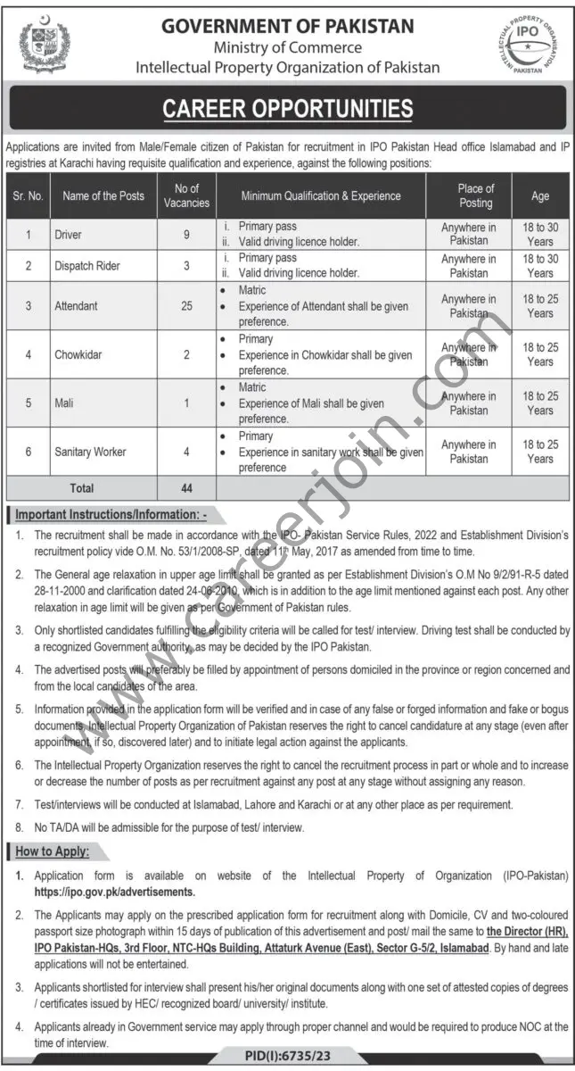 Intellectual Property Organization of Pakistan Jobs 08 May 2024 Express Tribune 1