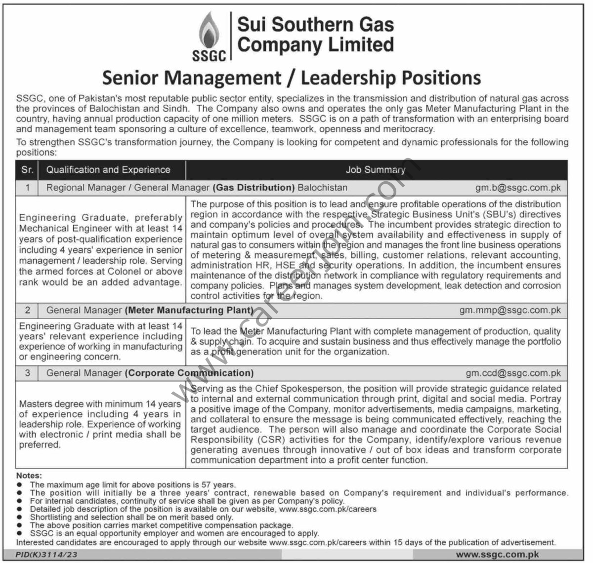 Sui Southen Gas Co Ltd SSGC Jobs 05 May 2024 Dawn 1