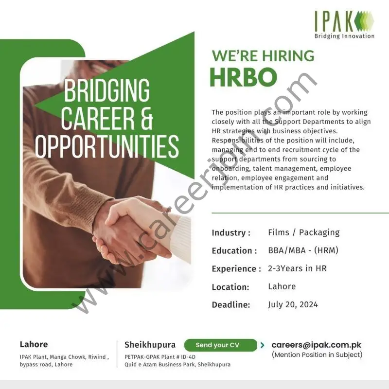 International Packaging Films Pvt Ltd IPAK Jobs HRBO 1