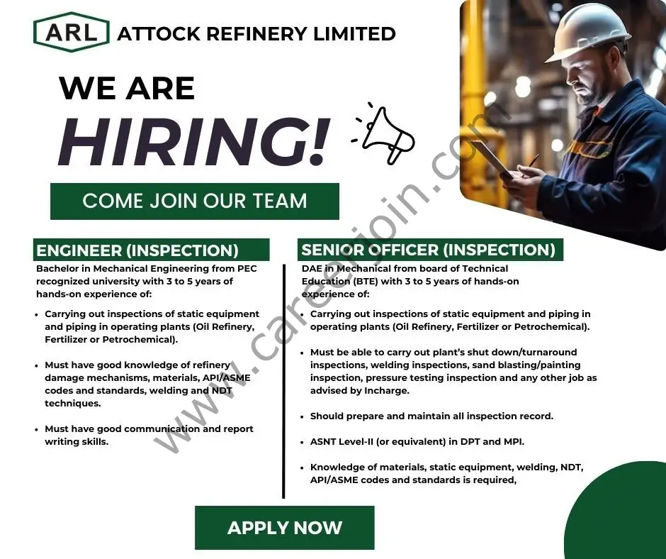 Attock Refinery Limited ARL Jobs August 2024 1