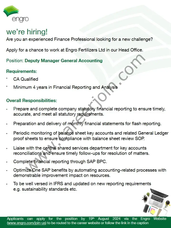 Engro Corporation Ltd Jobs August 2024 2