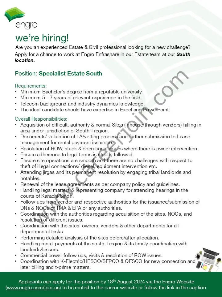 Engro Corporation Ltd Jobs August 2024 3
