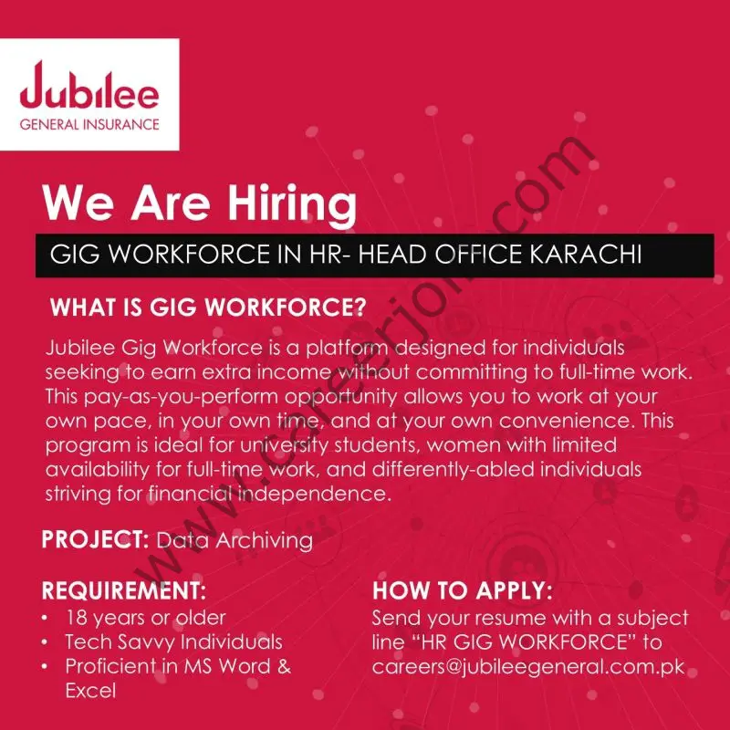 Jubilee General Insurance Jobs HR GIG Workforce 1