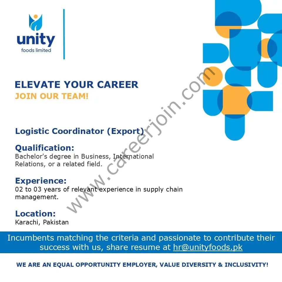 Unity Foods Limited Jobs Logistic Coordinator 1