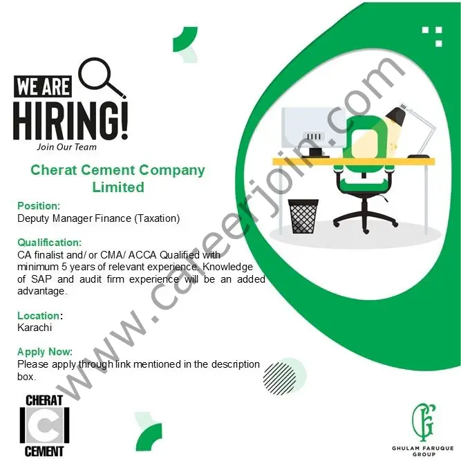 Cherat Cement Company Limited Jobs Deputy Manager Finance 1