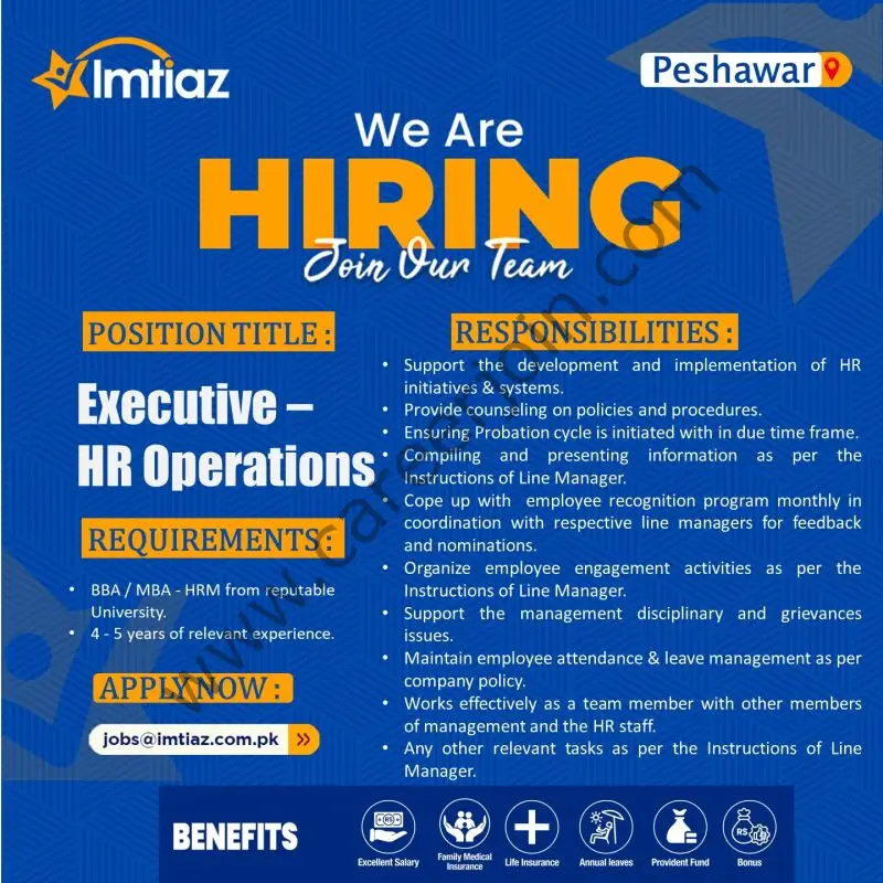 Imtiaz Super Market Jobs Executive HR Operations 1