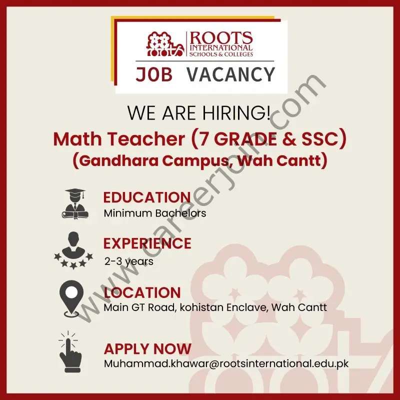 Roots International Schools & Colleges Jobs October 2024 1