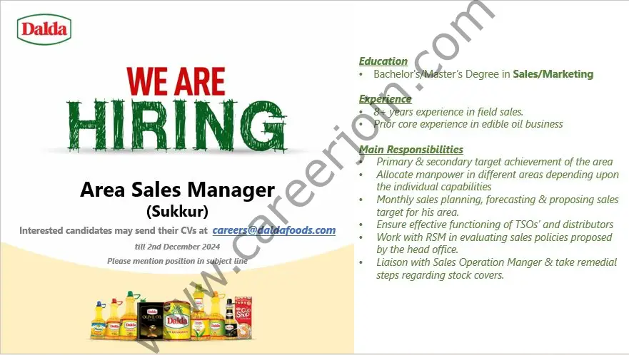 Dalda Foods Jobs 27 November 2024 1