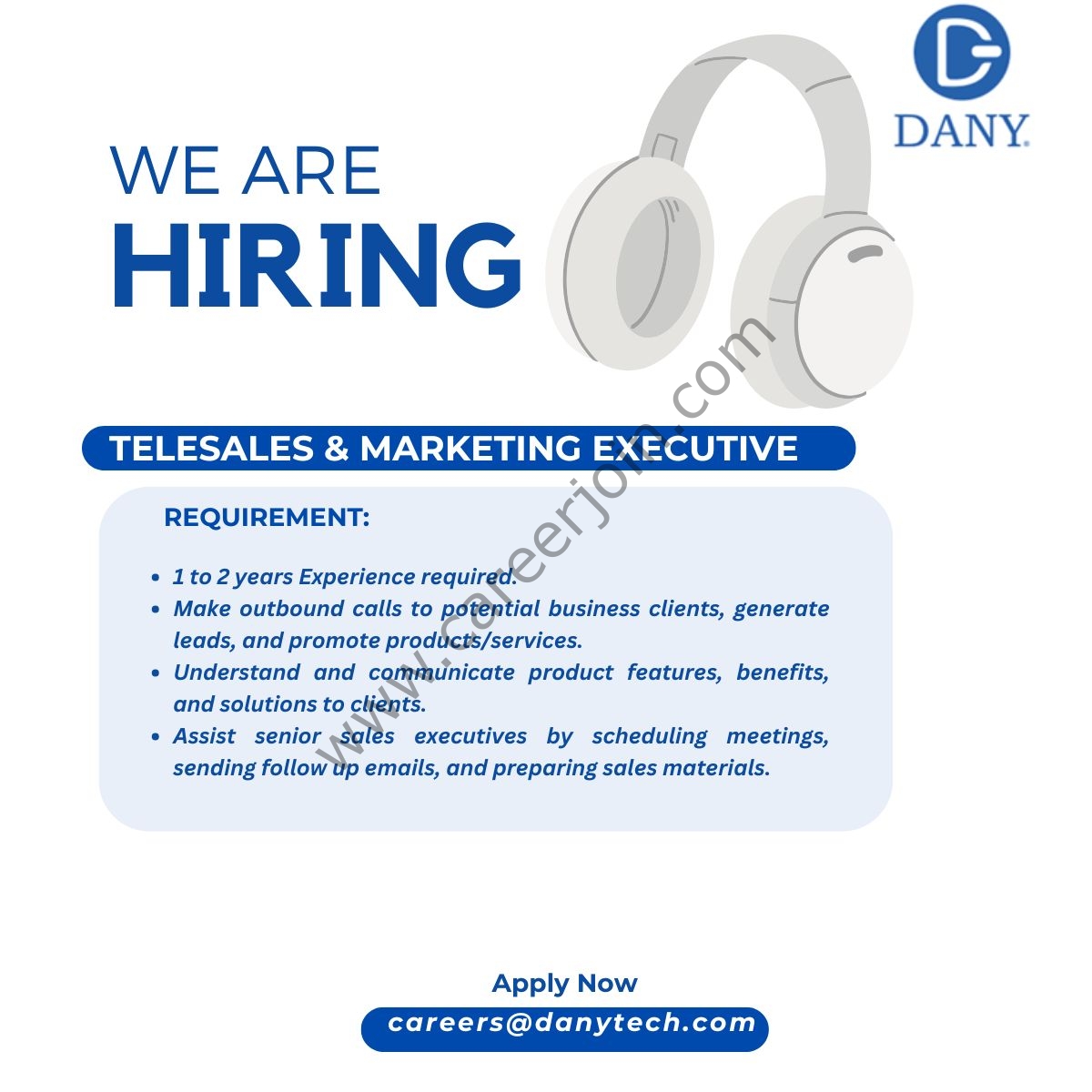 Dany Technologies Jobs Telesales & Marketing Executive 1