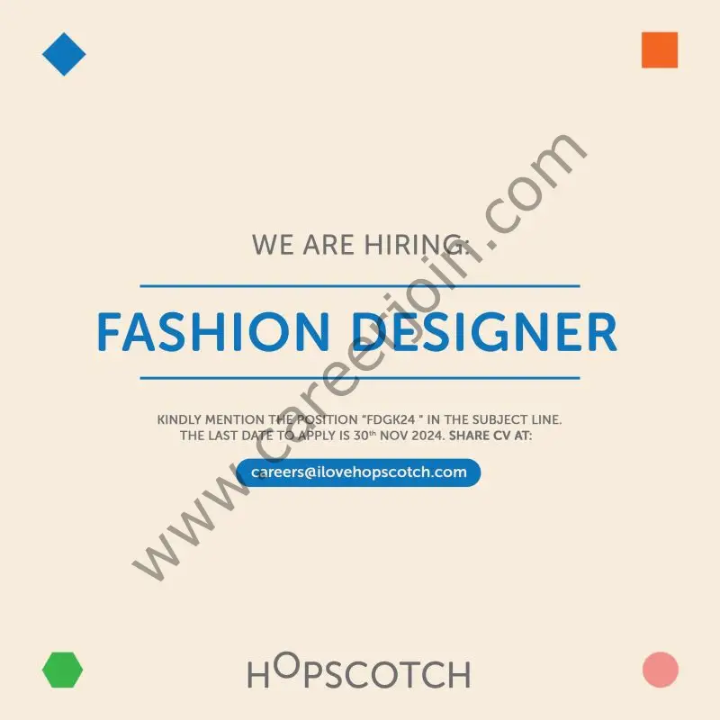 Hopscotch Pakistan Jobs Senior Fashion Designer 1