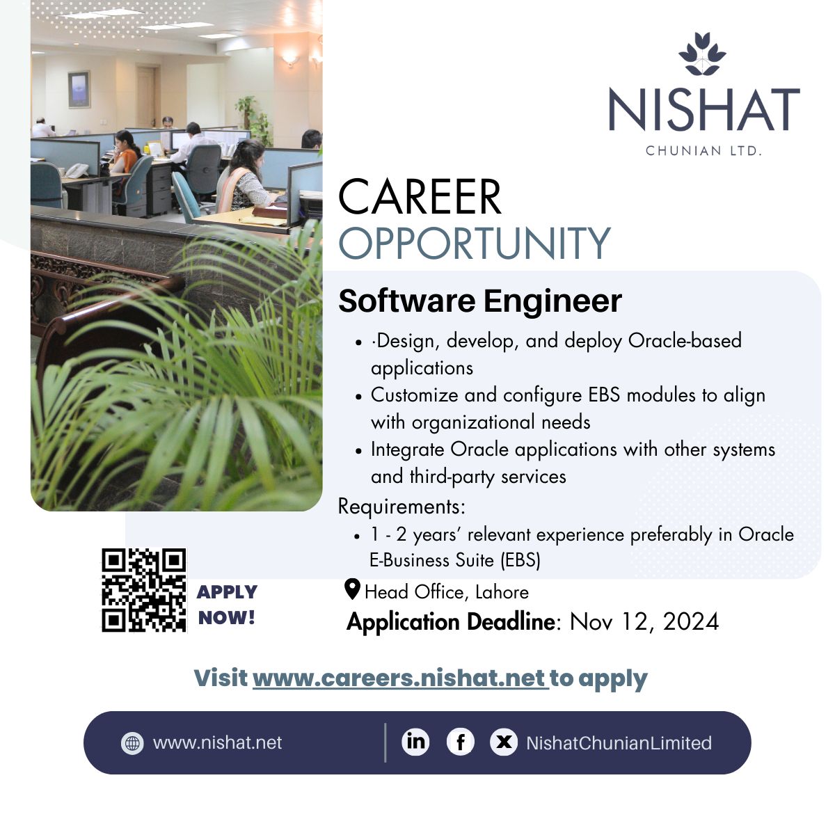 Nishat Chunian Ltd Jobs Software Engineer 1