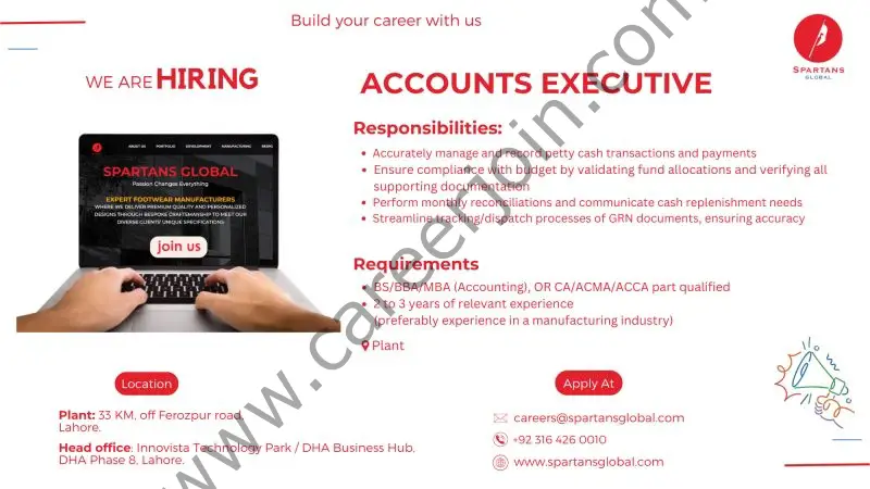 Spartans Global Jobs Accounts Executive 1