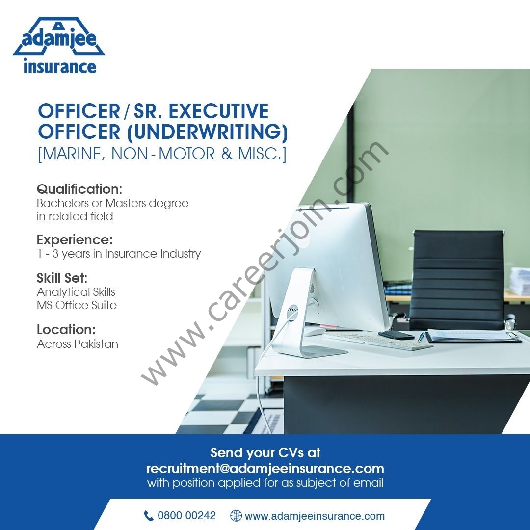 Adamjee Life Insurance Company Jobs January 2025 2