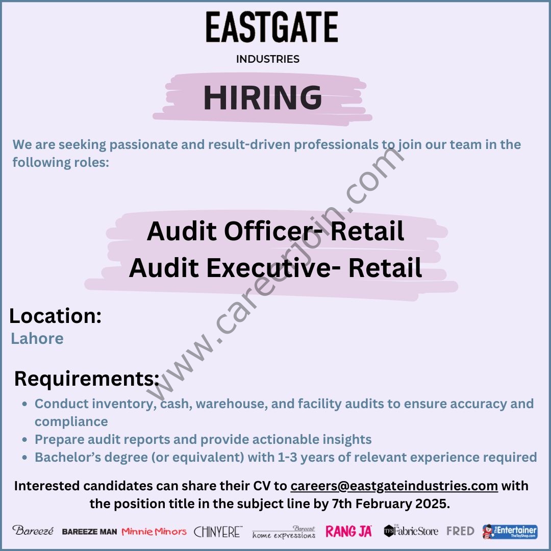 East Gate Industries Jobs February 2025 1