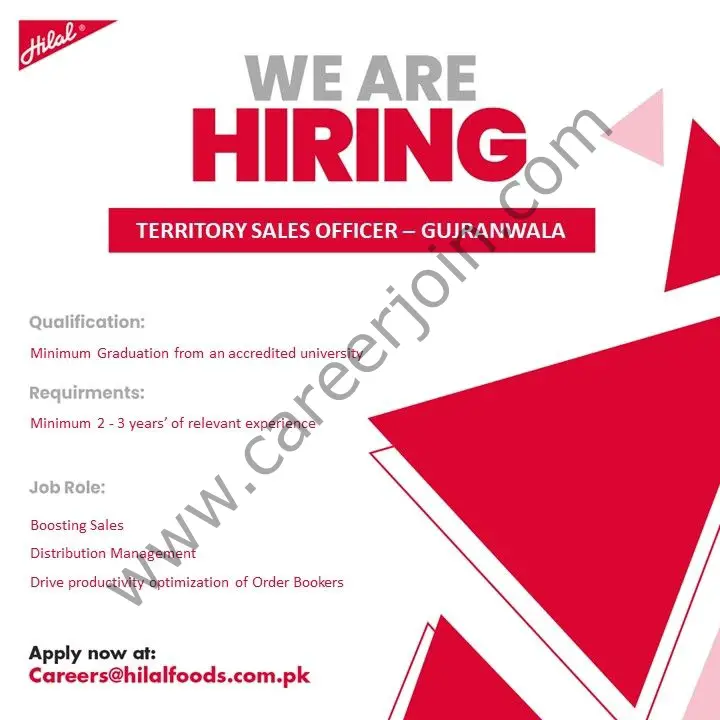 Hilal Foods Pvt Ltd Jobs Territory Sales Officer 1