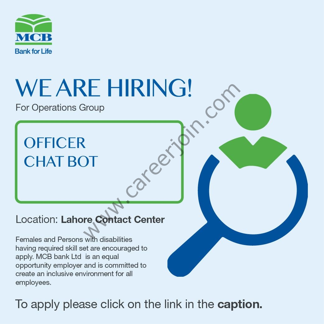 MCB Bank Jobs Officer Chat Bot 1