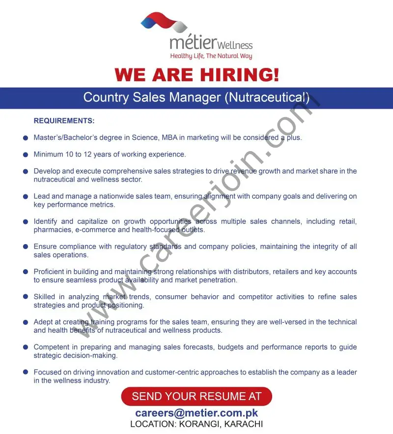 Metier Group Of Companies Jobs February 2025 2