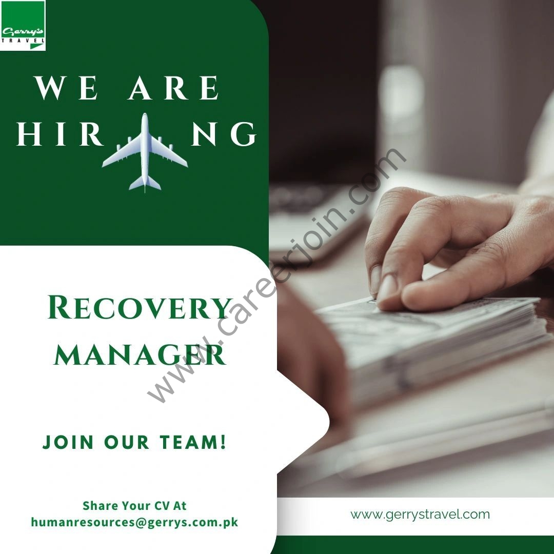 Gerry's Travel Jobs Recovery Manager 1