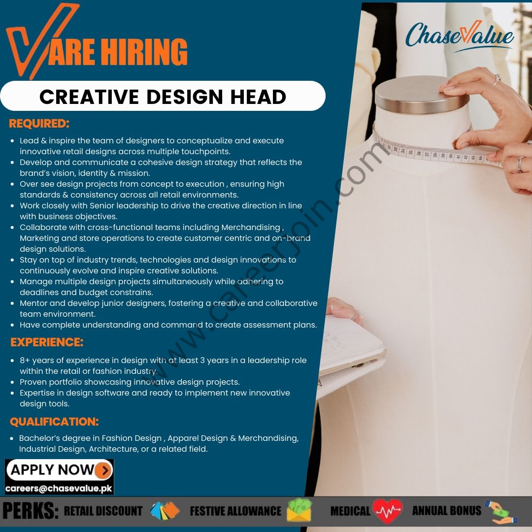 Chase Value Jobs Creative Design Head 1