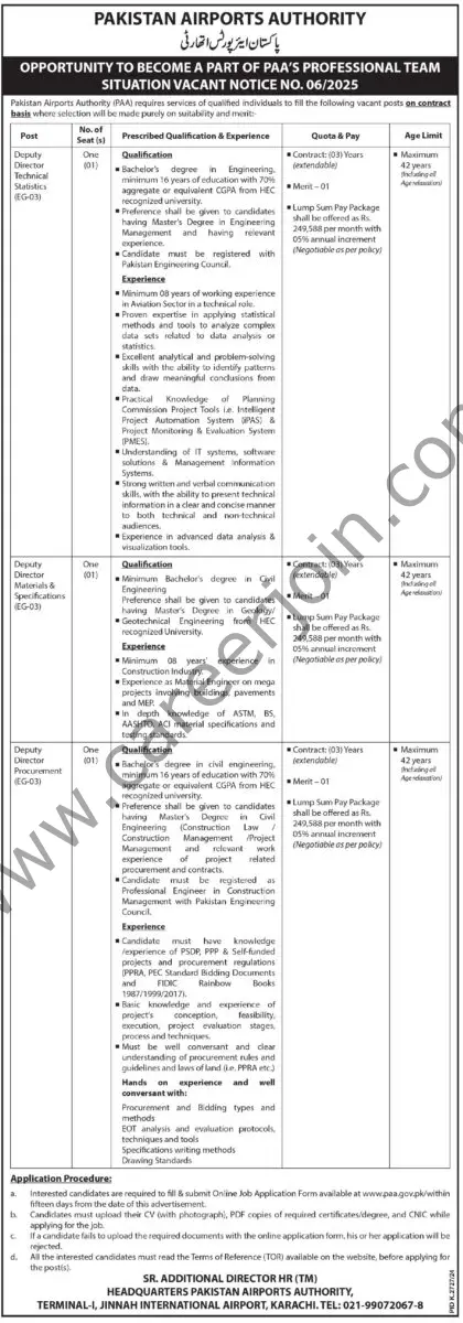 Pakistan Airports Authority PAA Jobs 07 March 2025 Express Tribune 1