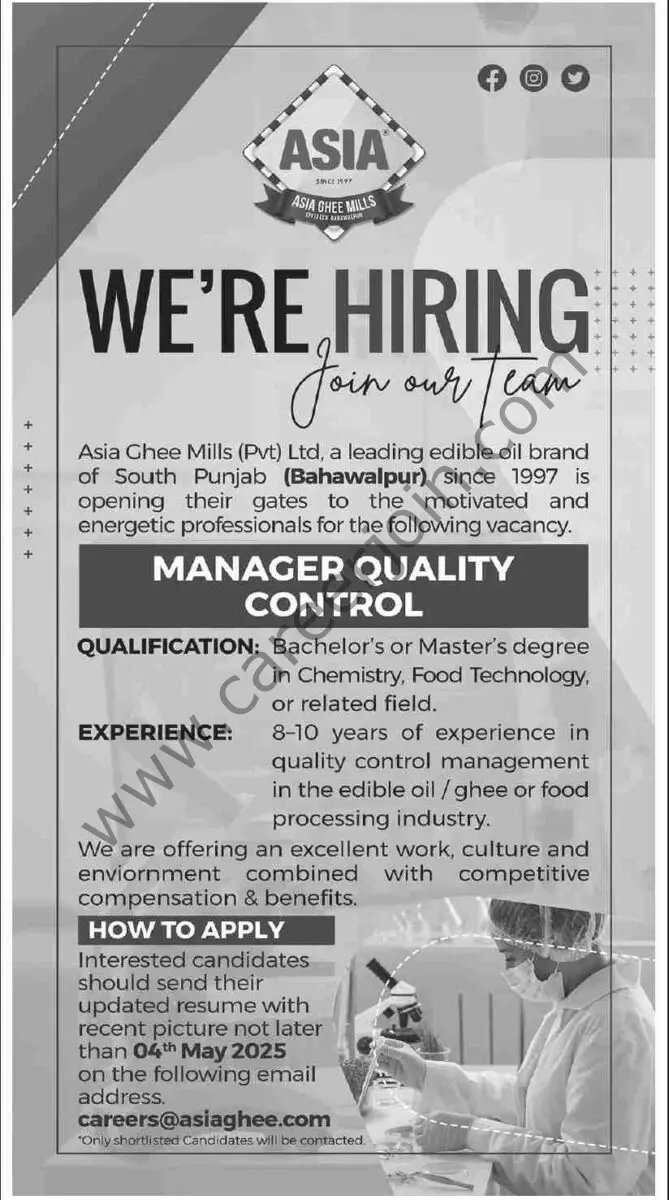 Asia Ghee Mills Jobs 20 April 2025 Dawn 2