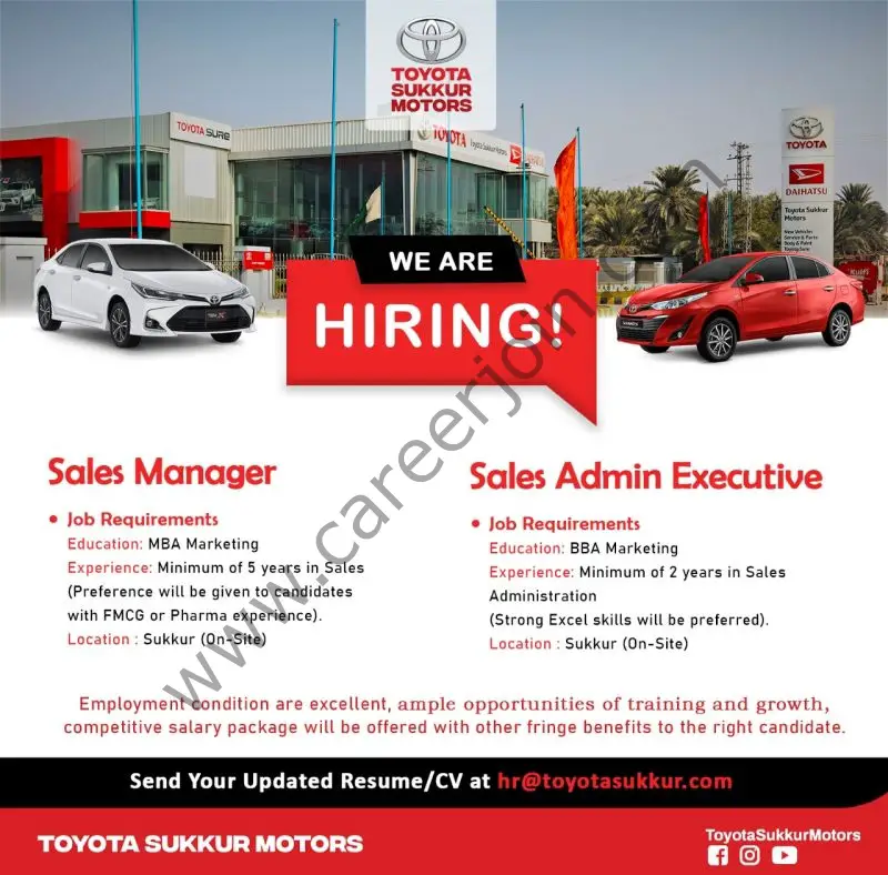 Toyota Sukkur Motors Jobs April 2025 1
