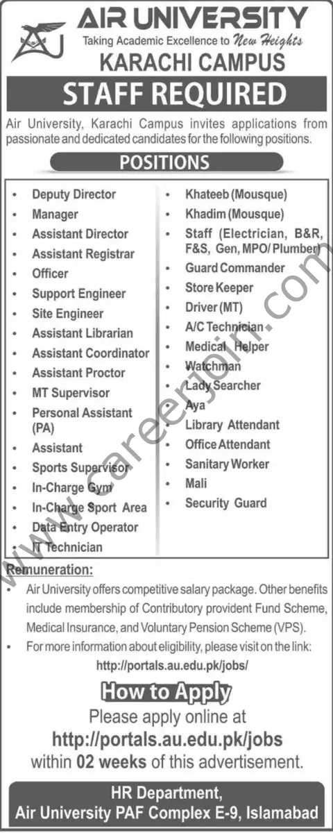 Air University Karachi Jobs 18 May 2025 Dawn 01 1