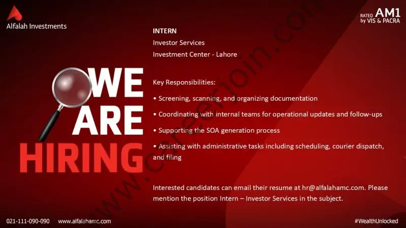 Alfalah Investments Internship June 2025 1