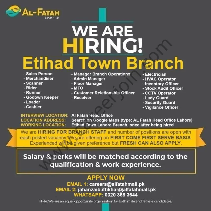Alfatah Shopping Malls Jobs May 2025 2