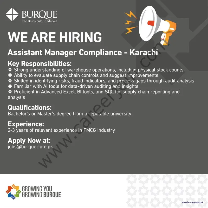 Burque Corporation Limited Jobs Assistant Manager Compliance 1