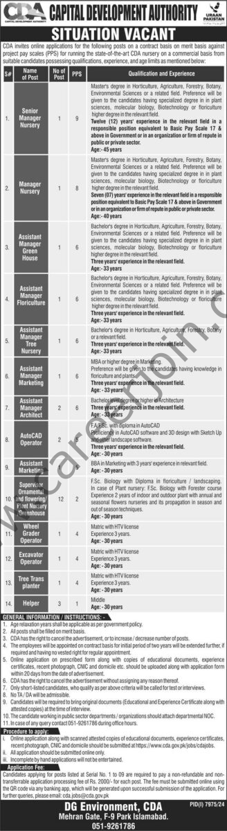 Capital Development Authority CDA Jobs 18 May 2025 Express 1