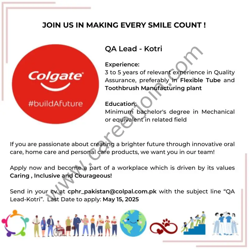 Colgate Pamolive Pakistan Jobs QA Lead 1