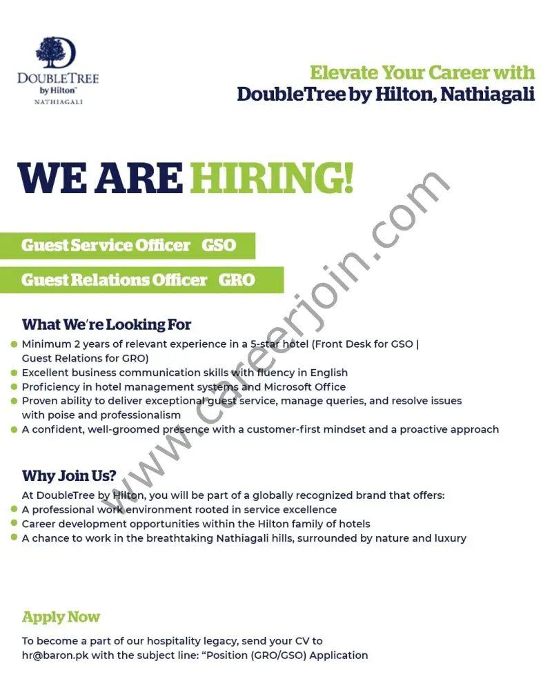 DoubleTree by Hilton Nathiagali Jobs June 2025 1