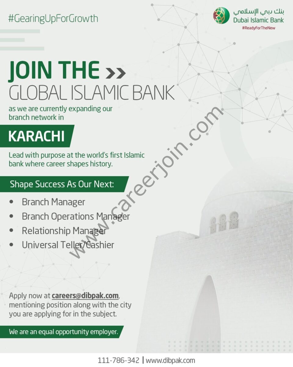 Dubai Islamic Bank Pakistan Jobs 06 May 2025 21