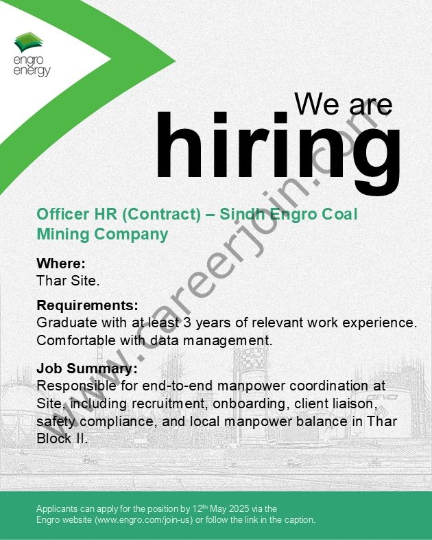 Engro Energy Limited Jobs Officer HR 1