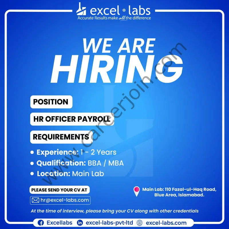 Excel Labs Jobs HR Officer (Payroll) 1