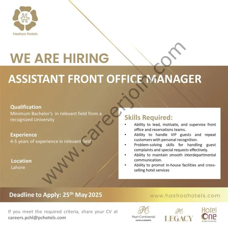 Hashoo Hotels Jobs May 2025 1