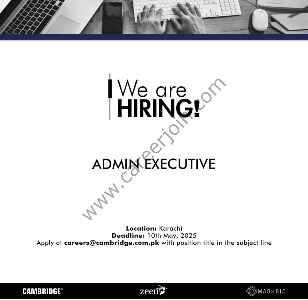 Cambridge Zeen Jobs Admin Executive 1